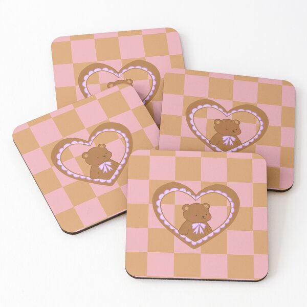 Item preview, Cute Bear Heart Checkerboard Pattern designed and sold by Marillina.