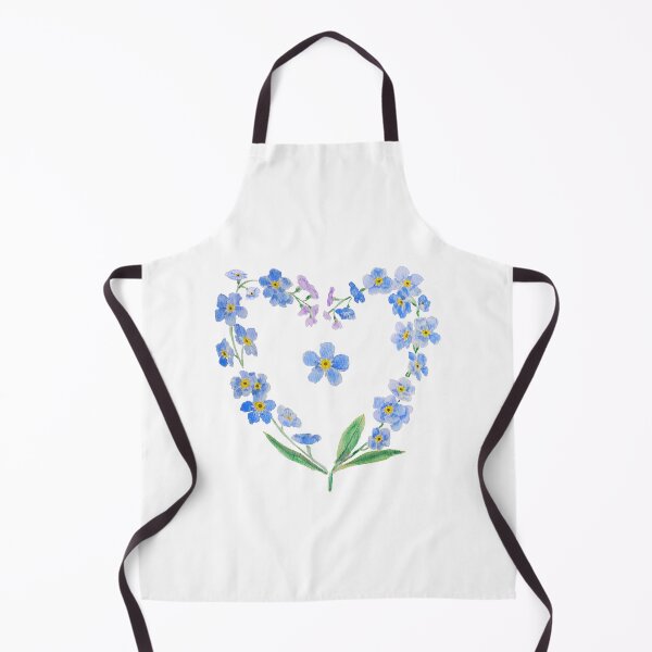Item preview, hand painted blue forget me not  love heart shape designed and sold by ColorandColor.
