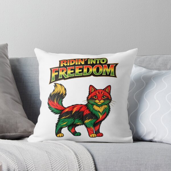 Item preview, Ridin’ Into Freedom Juneteenth Cat – Red Black Green Gold designed and sold by ArtSpark Studio.