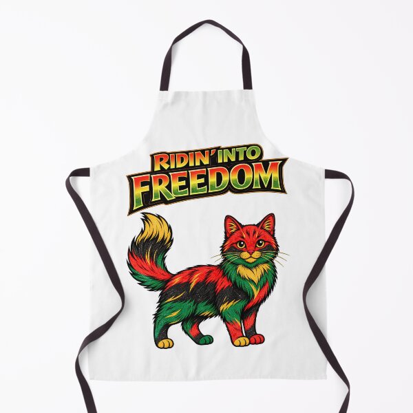 Item preview, Ridin’ Into Freedom Juneteenth Cat – Red Black Green Gold designed and sold by ArtSpark Studio.