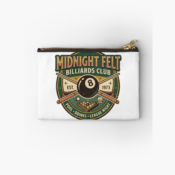 Item preview, Midnight Felt Billiards Club Est 1973 Vintage Pool Design designed and sold by OrbitLabs.