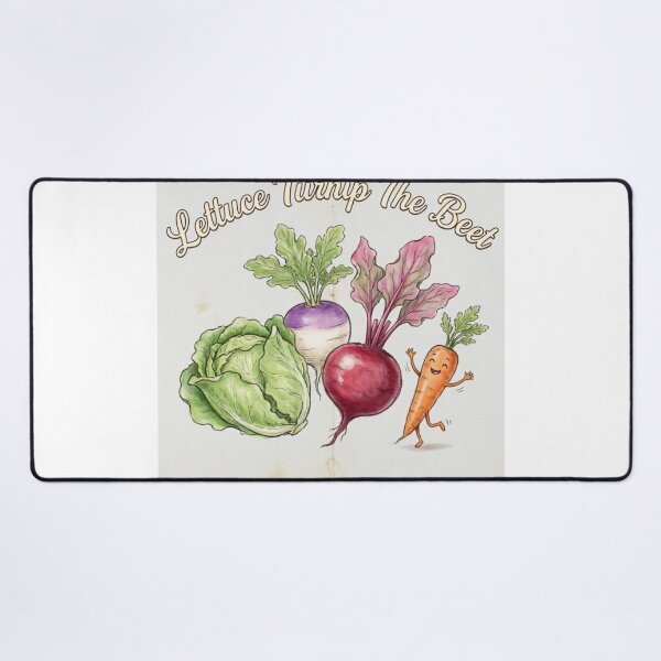Item preview, Funny Vegan Food Pun Shirt – Lettuce Turnip The Beet – Gardening Vegetarian Gift designed and sold by FurryPrintLab-FurryPrintLabDesign.