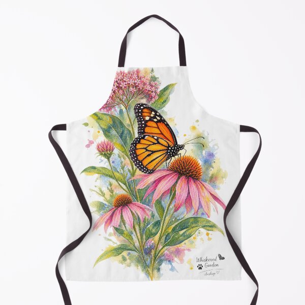Item preview, Monarch Butterfly & Native Wildflowers – Watercolor Garden designed and sold by Whiskered Garden Studio.