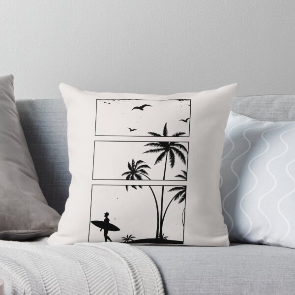 Item preview, Minimalist Surfer & Palm Trees Aesthetic - Retro Beach Vibes T-Shirt Design designed and sold by johnExpress02.