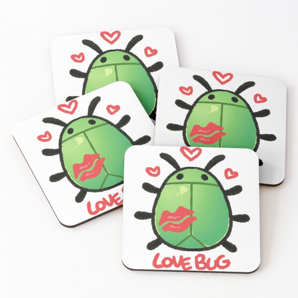 Item preview, Green Love Bug With Red Kisses designed and sold by Glitch-Critters.