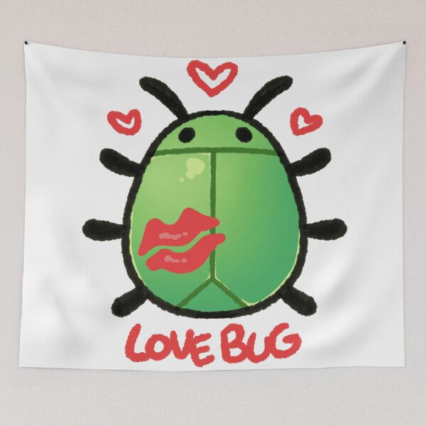 Item preview, Green Love Bug With Red Kisses designed and sold by Glitch-Critters.