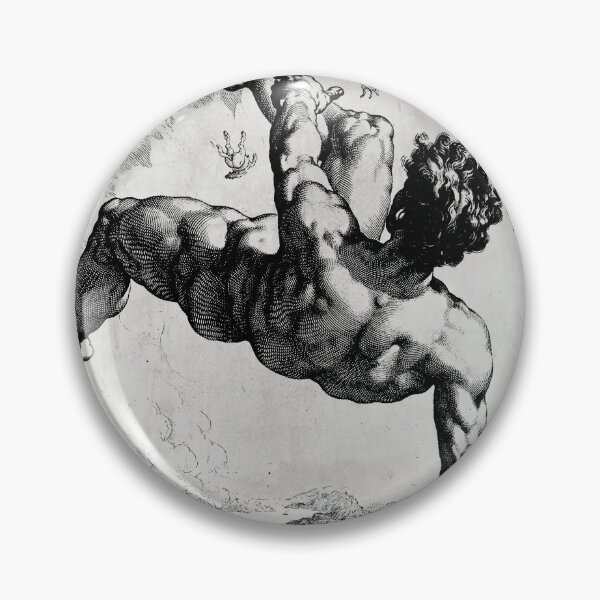 Item preview, The fall of man from heaven Phaethon Mythology Grungy gravure Goth art designed and sold by Reign Of Darkness.