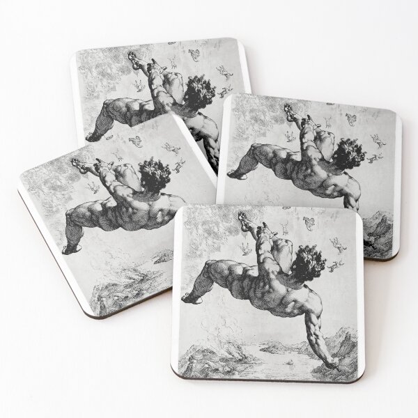 Item preview, The fall of man from heaven Phaethon Mythology Grungy gravure Goth art designed and sold by Reign Of Darkness.