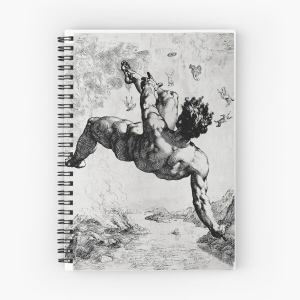 Item preview, The fall of man from heaven Phaethon Mythology Grungy gravure Goth art designed and sold by Reign Of Darkness.