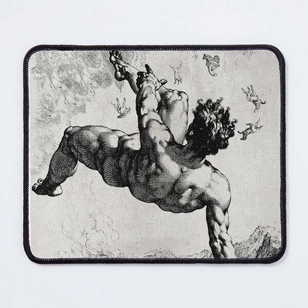 Item preview, The fall of man from heaven Phaethon Mythology Grungy gravure Goth art designed and sold by Reign Of Darkness.