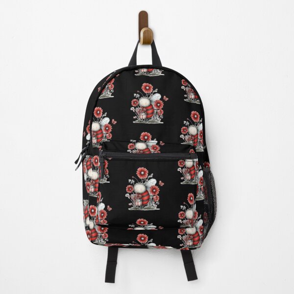Item preview, Cute Bee with Red Flowers designed and sold by vanndhi.
