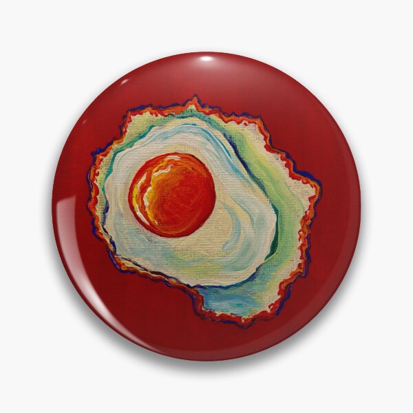 Item preview, Fried Egg Hand-painted on Canvas with Acrylics designed and sold by RainyForecast.