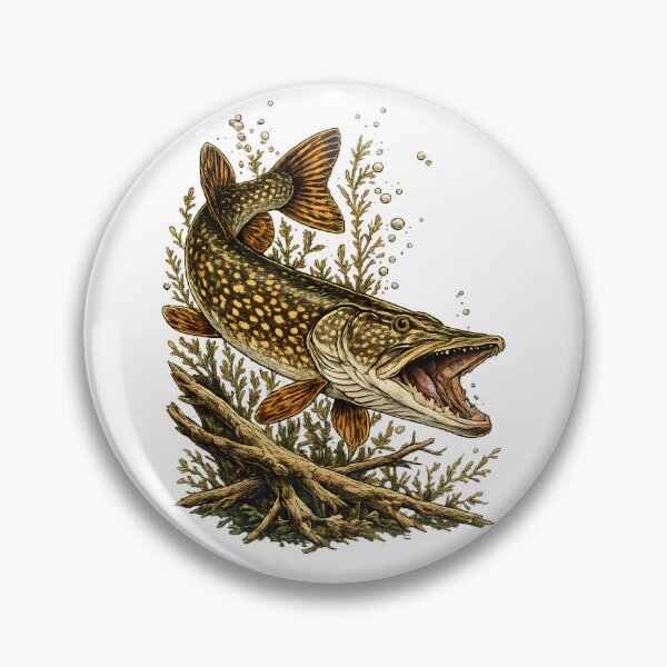 Item preview, Northern pike in a crystal clear lake. designed and sold by Daily Quirk.