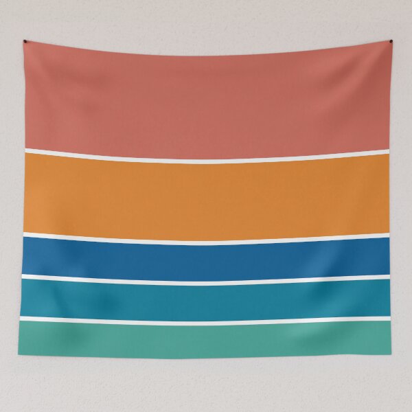 Item preview, Retro Beach Colors Beachy Boho Vibes Sunset Ocean Stripes 2/4 designed and sold by Beachy.