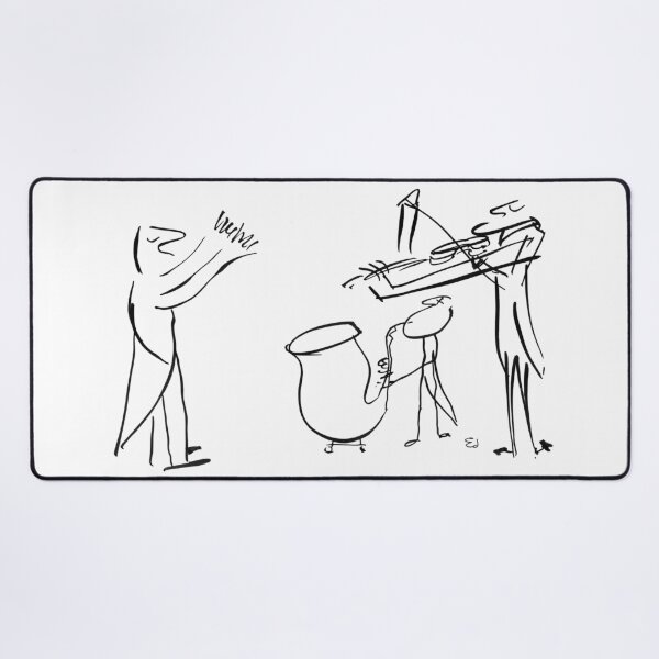 Item preview, Musical Trio Concert – Mid-Century Expressionist Line Art designed and sold by RedHook-Art.