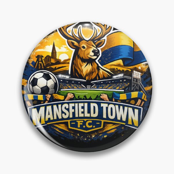 Item preview, Mansfield Town FC Stags Football Fan T-Shirt | Retro Deer Supporter Design | Yellow & Blue Match Day Apparel designed and sold by GarnerSupplyCo.
