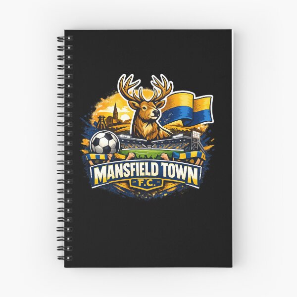 Item preview, Mansfield Town FC Stags Football Fan T-Shirt | Retro Deer Supporter Design | Yellow & Blue Match Day Apparel designed and sold by GarnerSupplyCo.
