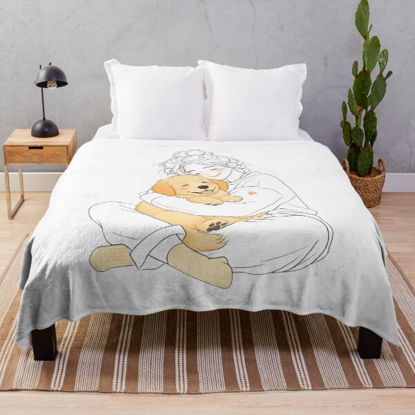 Item preview, Golden Retriever Love | Cozy Dog Cuddle Line Art designed and sold by Petsthetic.