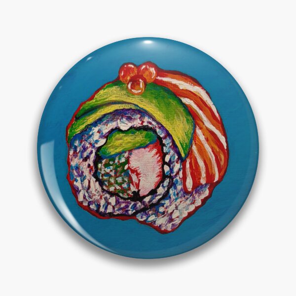 Item preview, Sushi Roll Hand-painted on Canvas with Acrylics designed and sold by RainyForecast.
