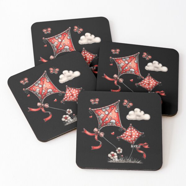 Item preview, Whimsical Red Kites Against the Sky designed and sold by vanndhi.