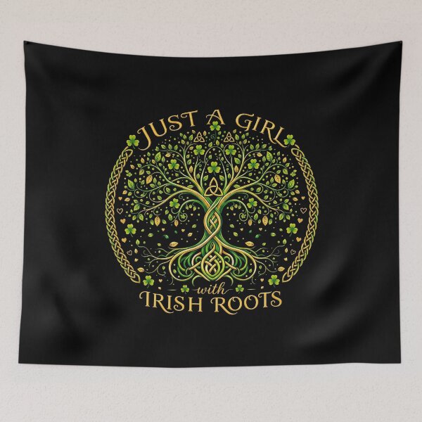 Item preview, Just A Girl with Irish Roots Celtic Tree of Life Heritage designed and sold by hemagamo.