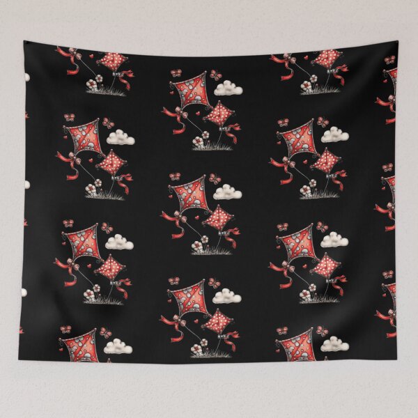 Item preview, Whimsical Red Kites Against the Sky designed and sold by vanndhi.