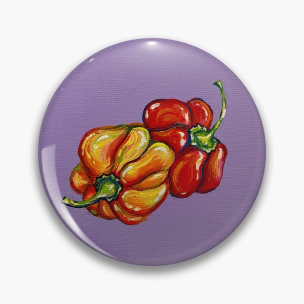 Item preview, Jamaican Scotch Bonnet Peppers Painting on Canvas with Acrylics designed and sold by RainyForecast.