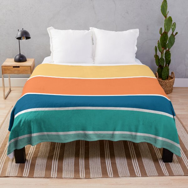 Item preview, Retro Beach Colors Beachy Boho Vibes Sunset Ocean Stripes 1/4 designed and sold by Beachy.