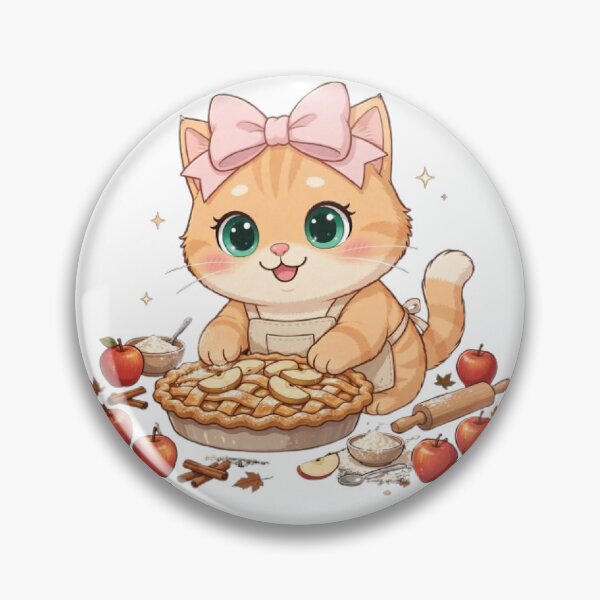 Item preview, Cute Fall Apple Pie Cat Baking Autumn Cozy Apples designed and sold by Moody Vibes Studio.
