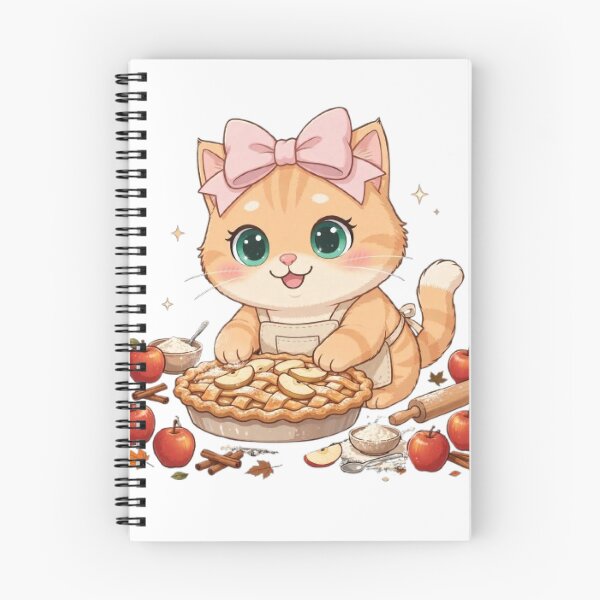 Item preview, Cute Fall Apple Pie Cat Baking Autumn Cozy Apples designed and sold by Moody Vibes Studio.