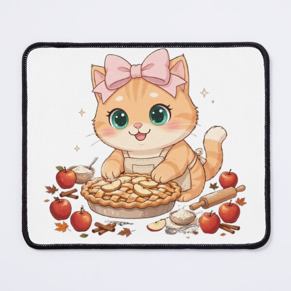 Item preview, Cute Fall Apple Pie Cat Baking Autumn Cozy Apples designed and sold by Moody Vibes Studio.