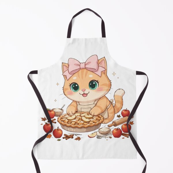 Item preview, Cute Fall Apple Pie Cat Baking Autumn Cozy Apples designed and sold by Moody Vibes Studio.
