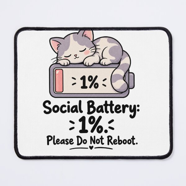Item preview, Funny Introvert Shirt – Social Battery 1 Percent – Anti Social Cat Lover Gift designed and sold by FurryPrintLab-FurryPrintLabDesign.