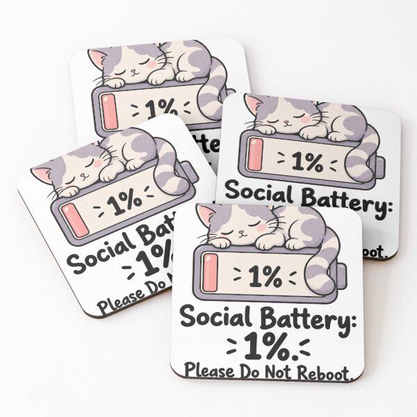 Item preview, Funny Introvert Shirt – Social Battery 1 Percent – Anti Social Cat Lover Gift designed and sold by FurryPrintLab-FurryPrintLabDesign.