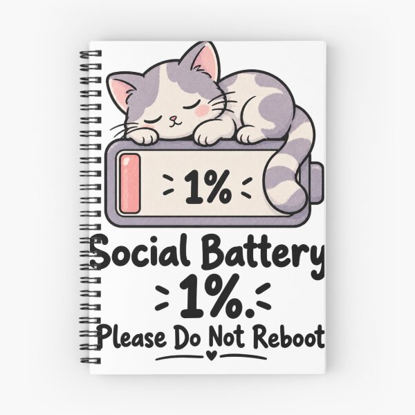 Item preview, Funny Introvert Shirt – Social Battery 1 Percent – Anti Social Cat Lover Gift designed and sold by FurryPrintLab-FurryPrintLabDesign.