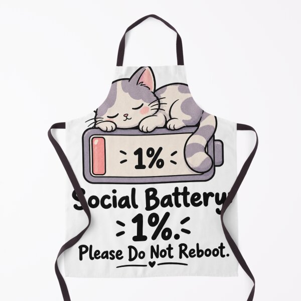 Item preview, Funny Introvert Shirt – Social Battery 1 Percent – Anti Social Cat Lover Gift designed and sold by FurryPrintLab-FurryPrintLabDesign.