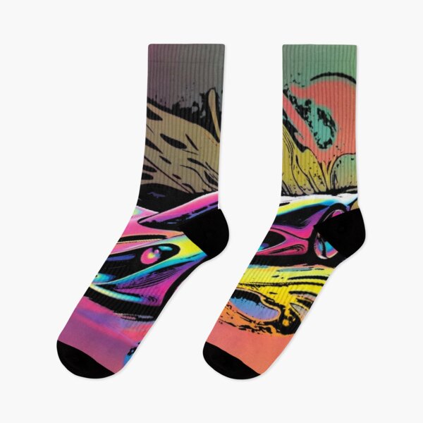 Item preview, Neon Light Burst Supercar - Organic Abstract Racing Art designed and sold by Nexus Space.