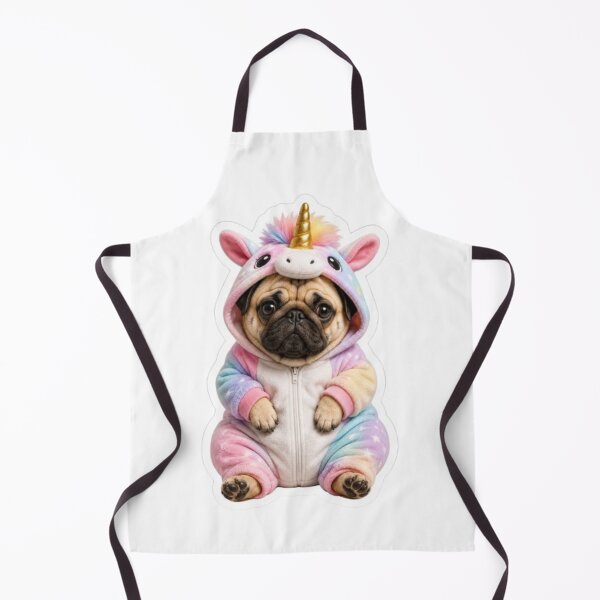 Item preview, Pug Dressed in Unicorn Onesie designed and sold by Snurly.