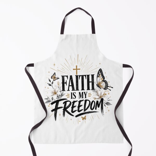 Item preview, Faith Is My Freedom Butterflies Christian Cross Design designed and sold by Rosie's Wildflower Boutique.