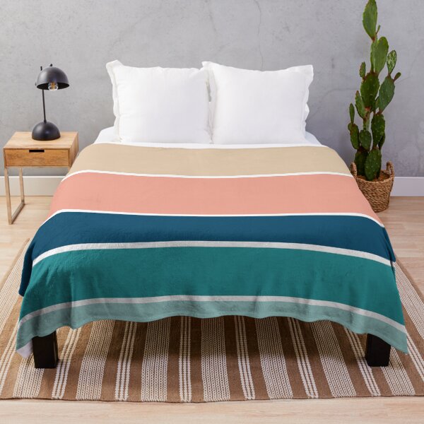 Item preview, Retro Beach Colors Beachy Boho Vibes Sunset Ocean Stripes 3/4 designed and sold by Beachy.