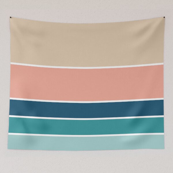 Item preview, Retro Beach Colors Beachy Boho Vibes Sunset Ocean Stripes 3/4 designed and sold by Beachy.
