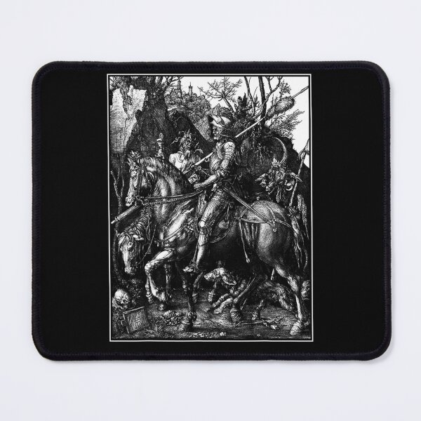 Item preview, The Knight, Death and The Devil by Albrecht Durer Grungy Occult Goth designed and sold by Reign Of Darkness.