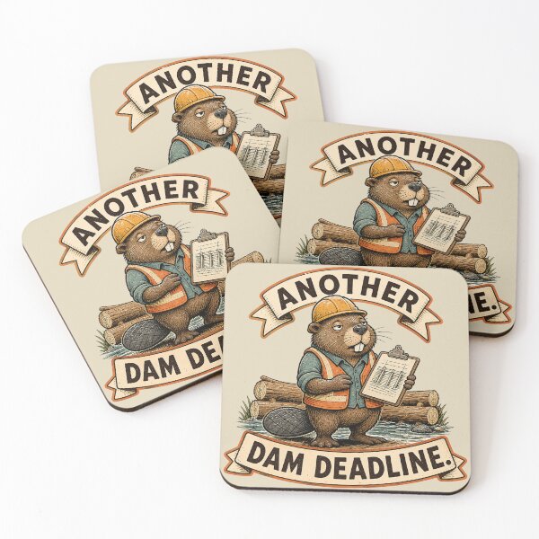 Item preview, Another Dam Deadline - Funny Beaver Construction Worker designed and sold by SVox.
