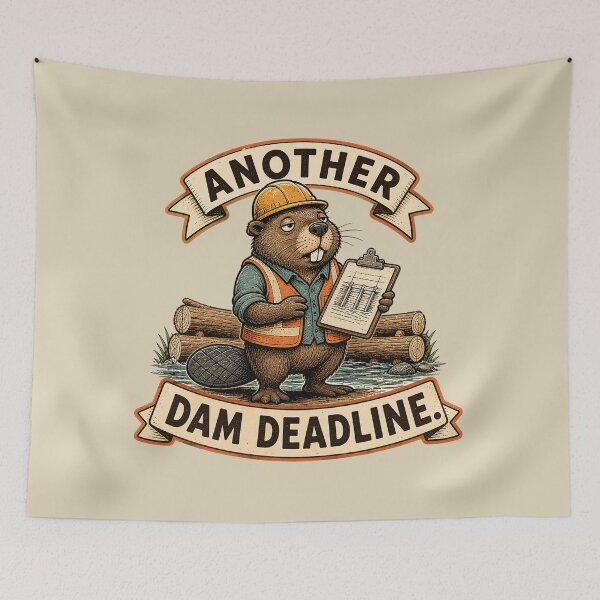 Item preview, Another Dam Deadline - Funny Beaver Construction Worker designed and sold by SVox.