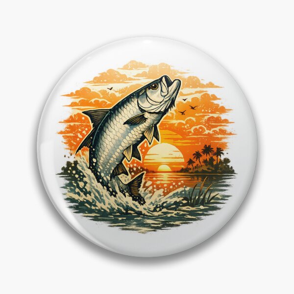 Item preview, Silver shad leaping at sunset designed and sold by Daily Quirk.