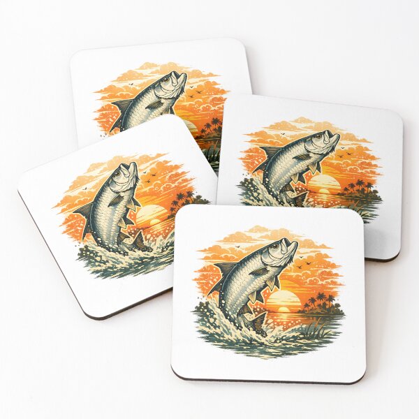 Item preview, Silver shad leaping at sunset designed and sold by Daily Quirk.