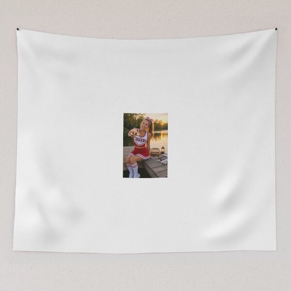 Item preview, Cheerleader eating s mores by the lake designed and sold by CathryneDelamort.