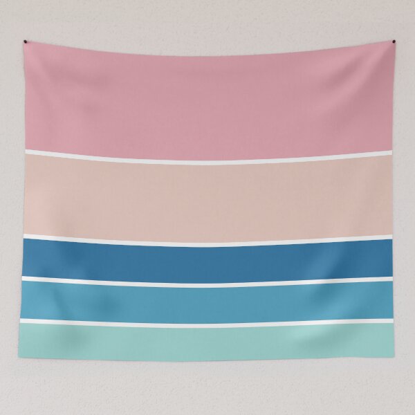 Item preview, Retro Beach Colors Beachy Boho Vibes Sunset Ocean Stripes 4/4 designed and sold by Beachy.