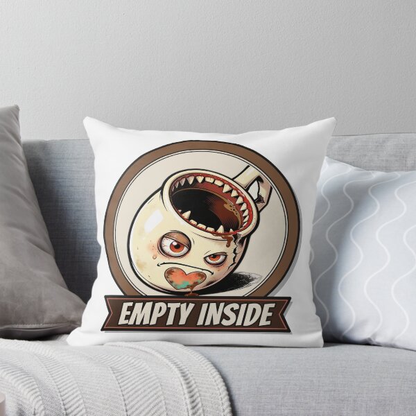 Item preview, Empty Inside Grumpy Cracked Coffee Mug Cartoon designed and sold by schnurrzz.