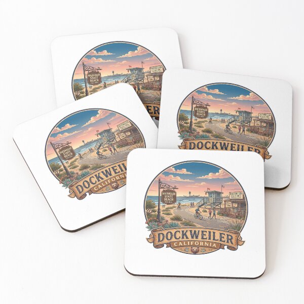 Item preview, Dockweiler State Beach California Vintage Travel Emblem designed and sold by LittleArij.